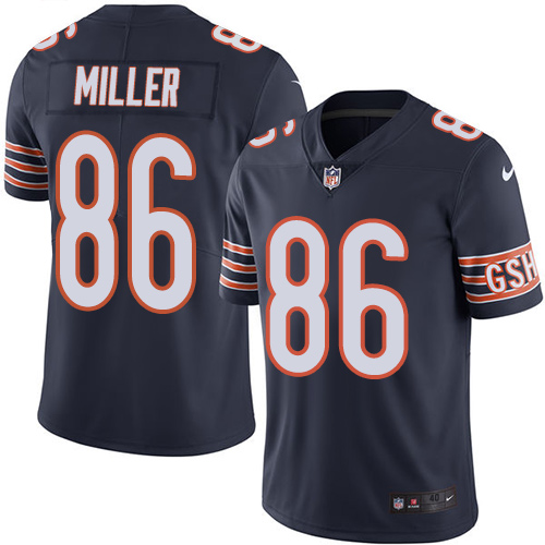 Men's Elite Zach Miller Nike Jersey Navy Blue - #86 Rush NFL Chicago Bears